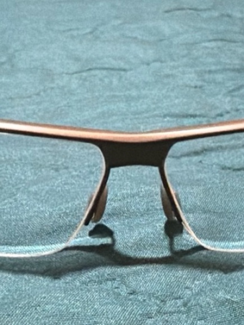 Nike Men's Titanium Rectangle Glasses Frame in Titanium Gray Color